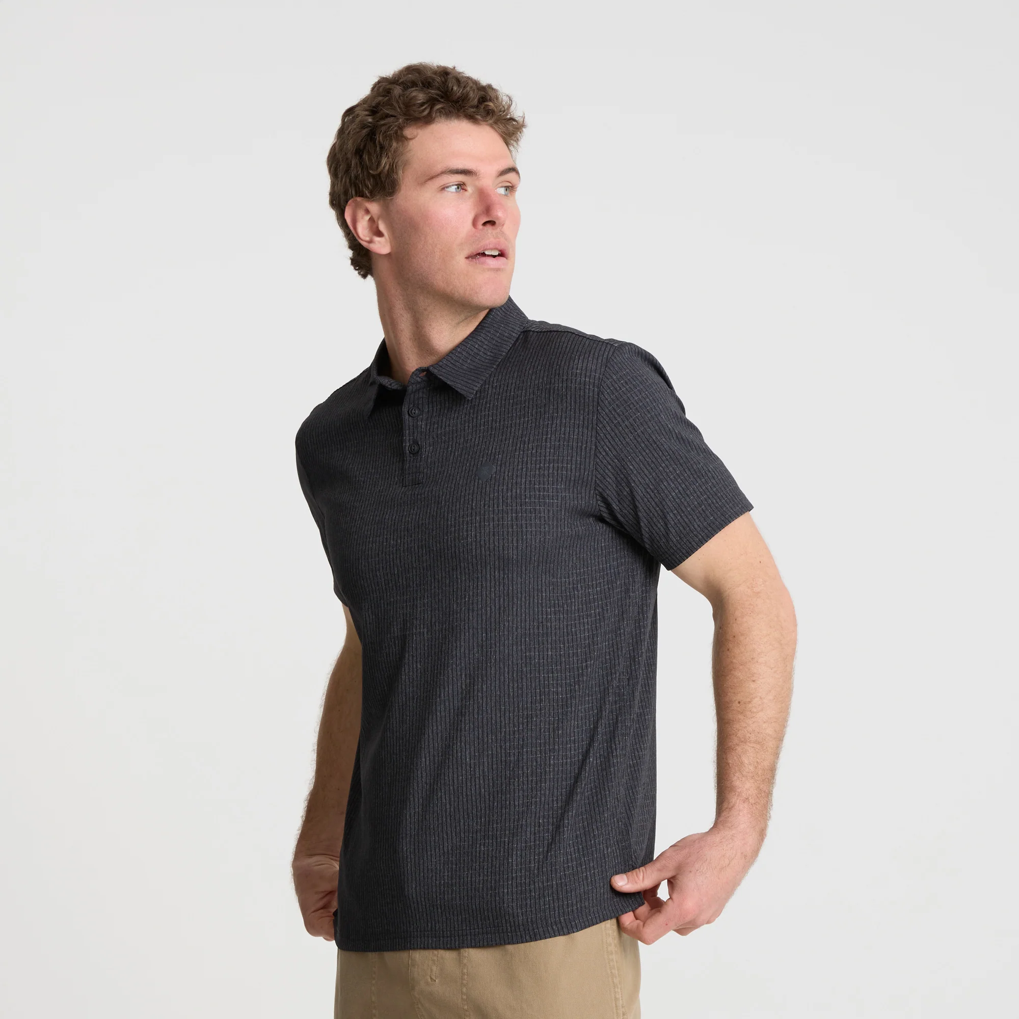 Bless Up Breathable Stretch Polo Shirt - Black - Image 4