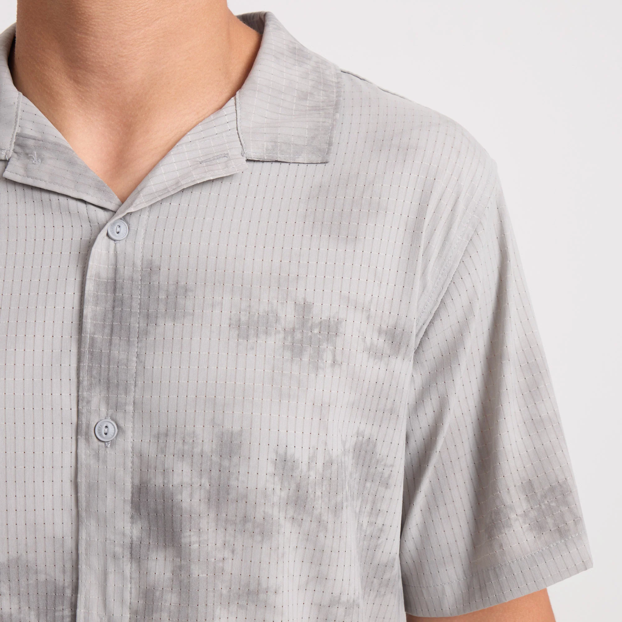 Bless Up Trail Button Up Shirt - Ghost Grey - Image 5