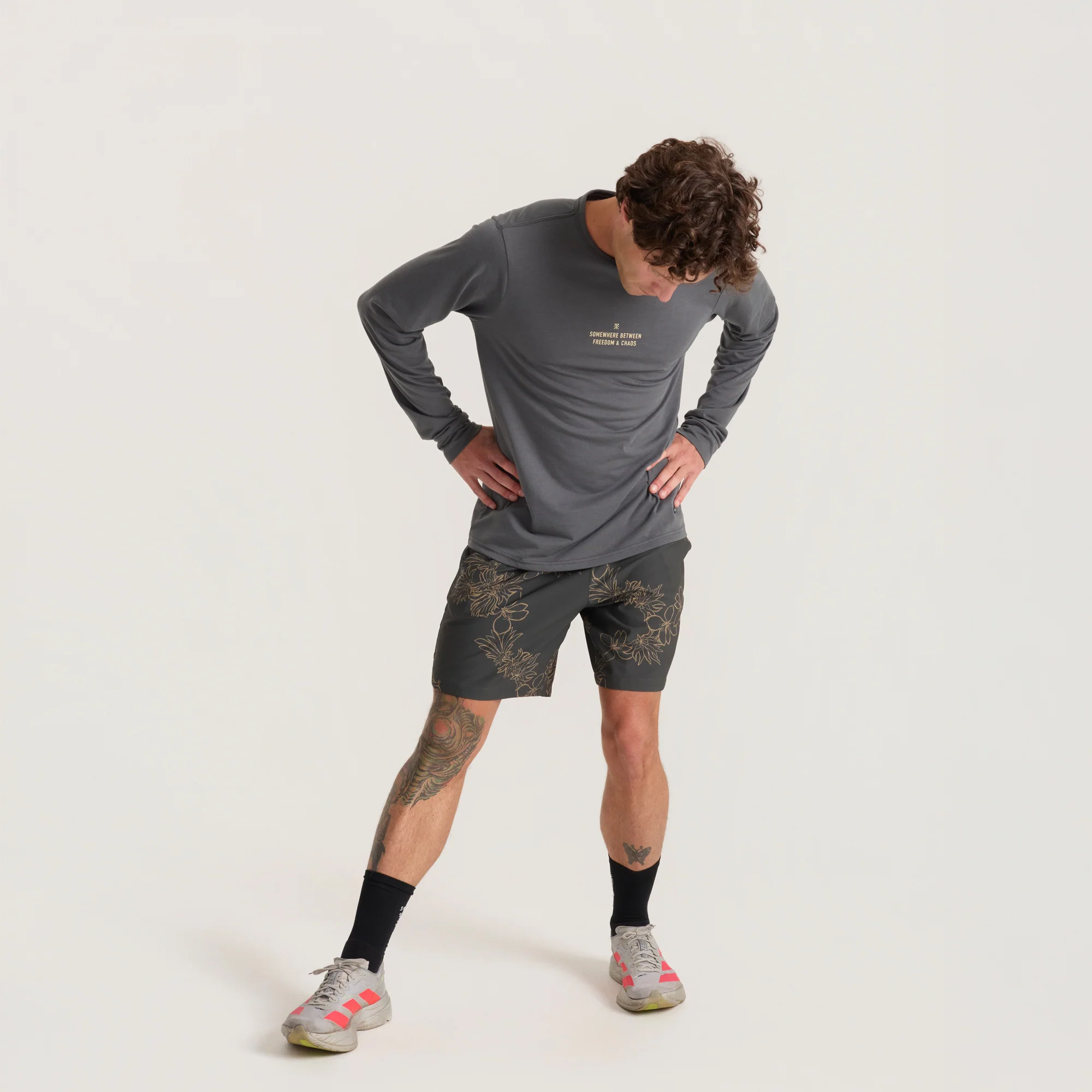 Mathis Active Long Sleeve Tee - Charcoal - Image 9