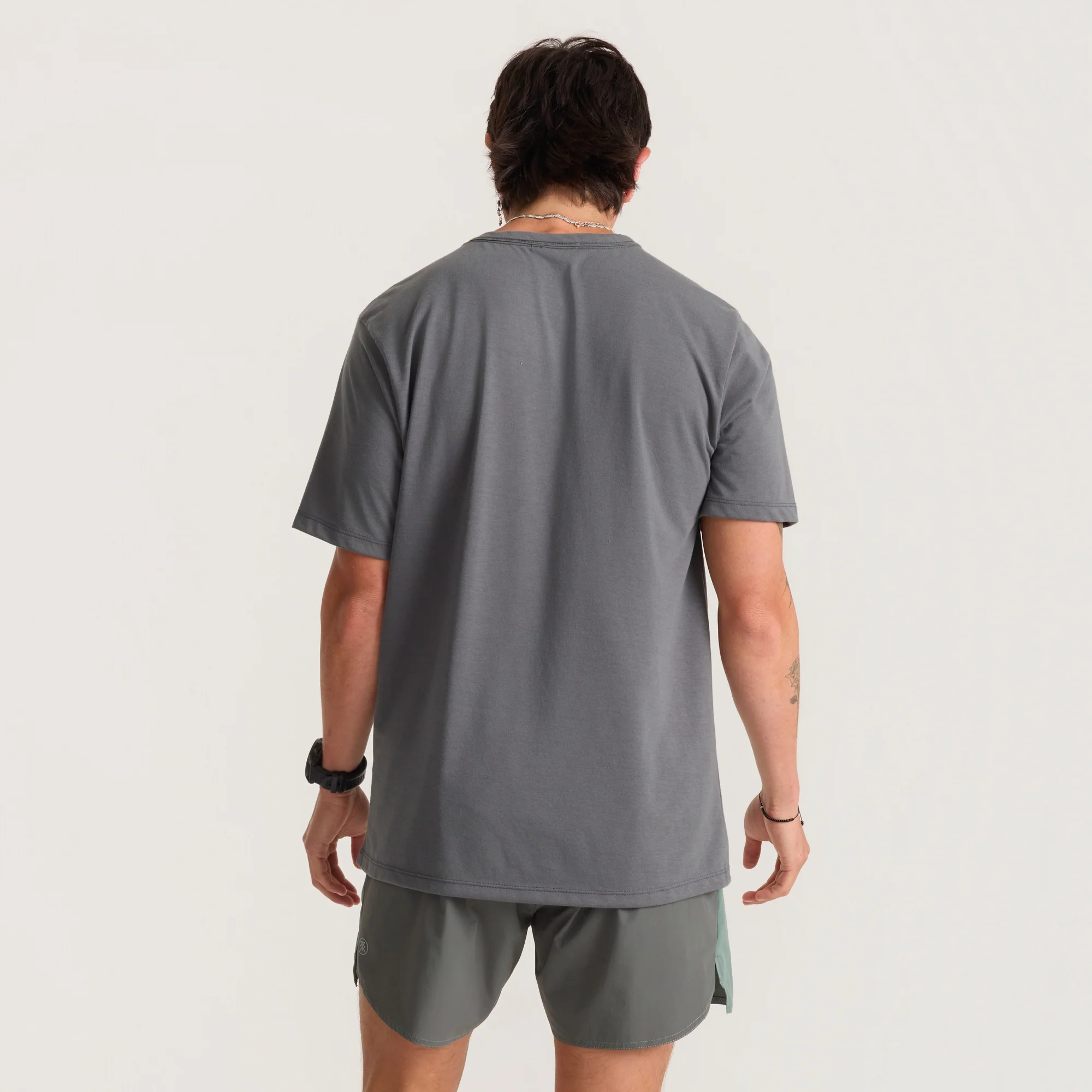 Mathis Active Short Sleeve Tee - Charcoal - Image 3