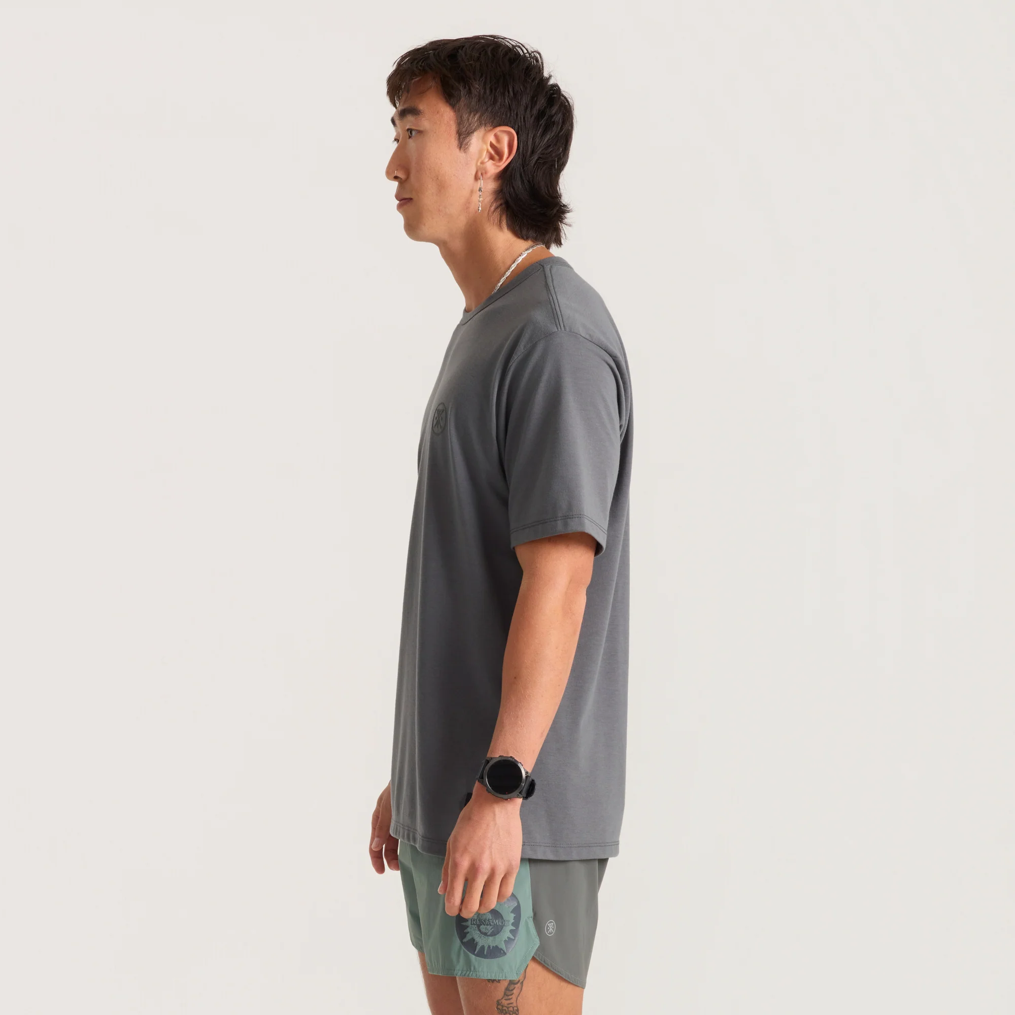 Mathis Active Short Sleeve Tee - Charcoal - Image 5