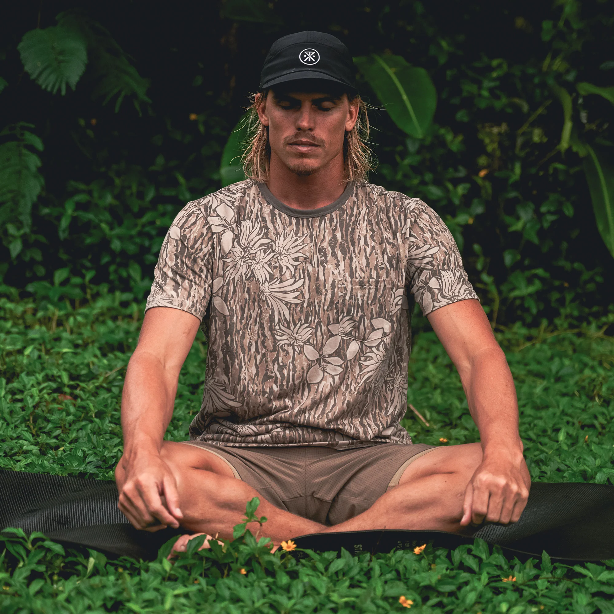 Mathis Active Tie Dye Pocket Short Sleeve Tee - Khaki Tie Dye - Image 4