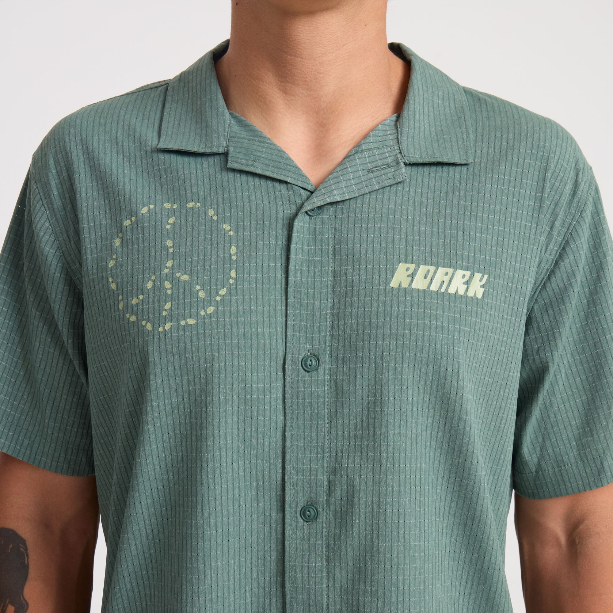 Bless Up Trail Button Up Shirt - Slate Green - Image 5
