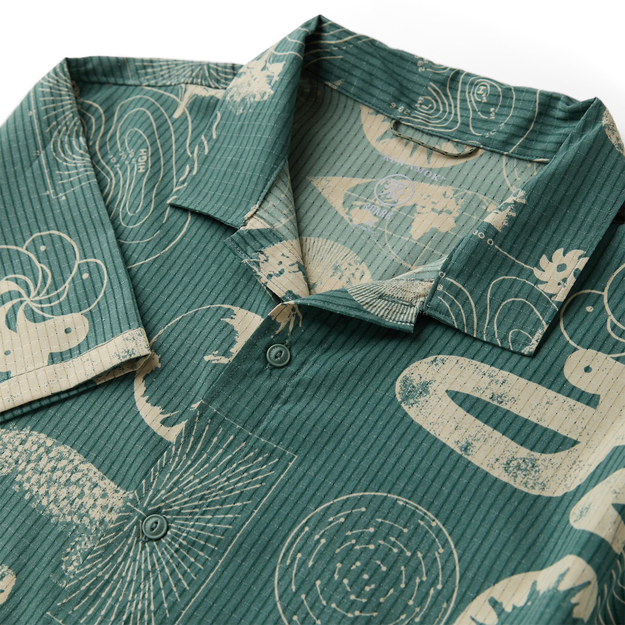 Bless Up Trail Button Up Shirt - Slate Green/Tan - Image 9