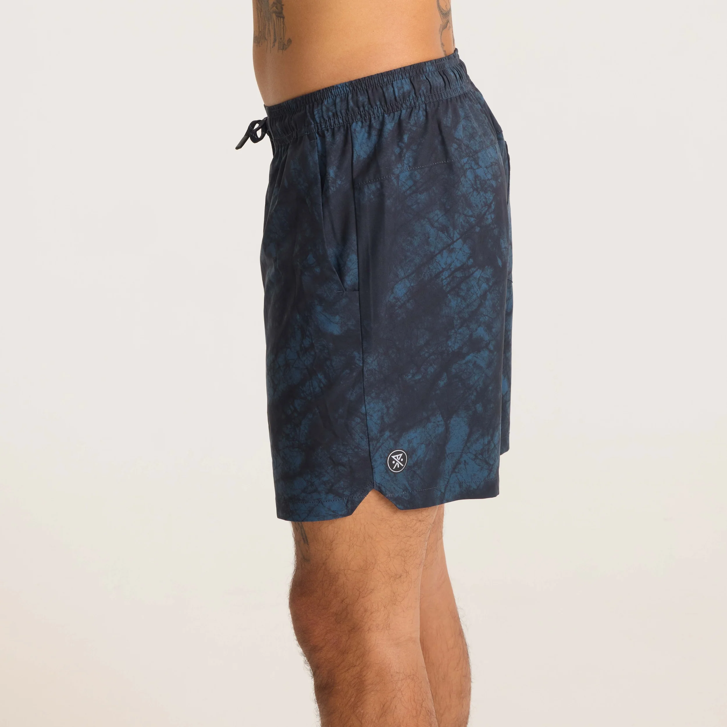 Serrano 7" Active Stretch Shorts - Navy Tie Die - Image 8