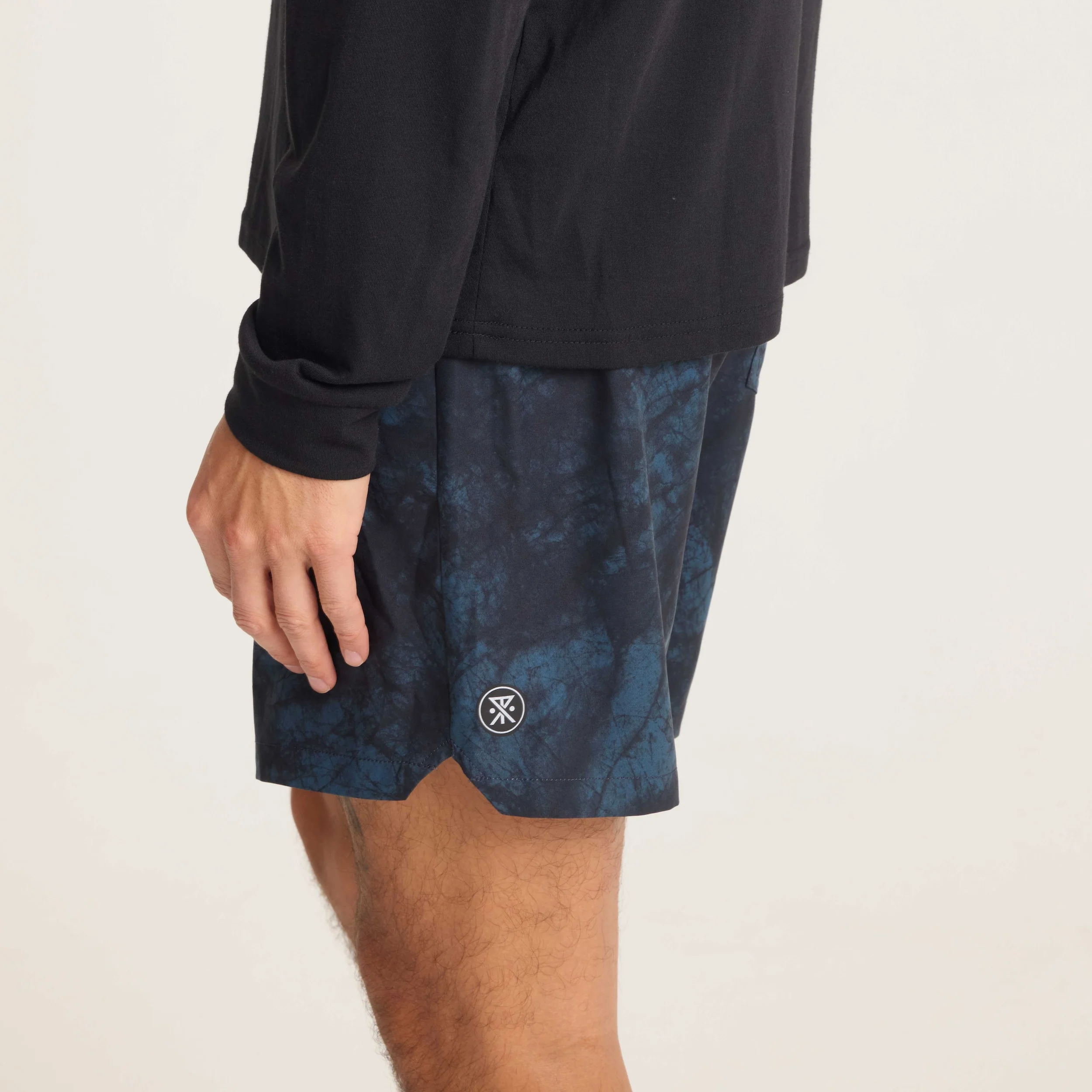 Serrano 7" Active Stretch Shorts - Navy Tie Die - Image 9