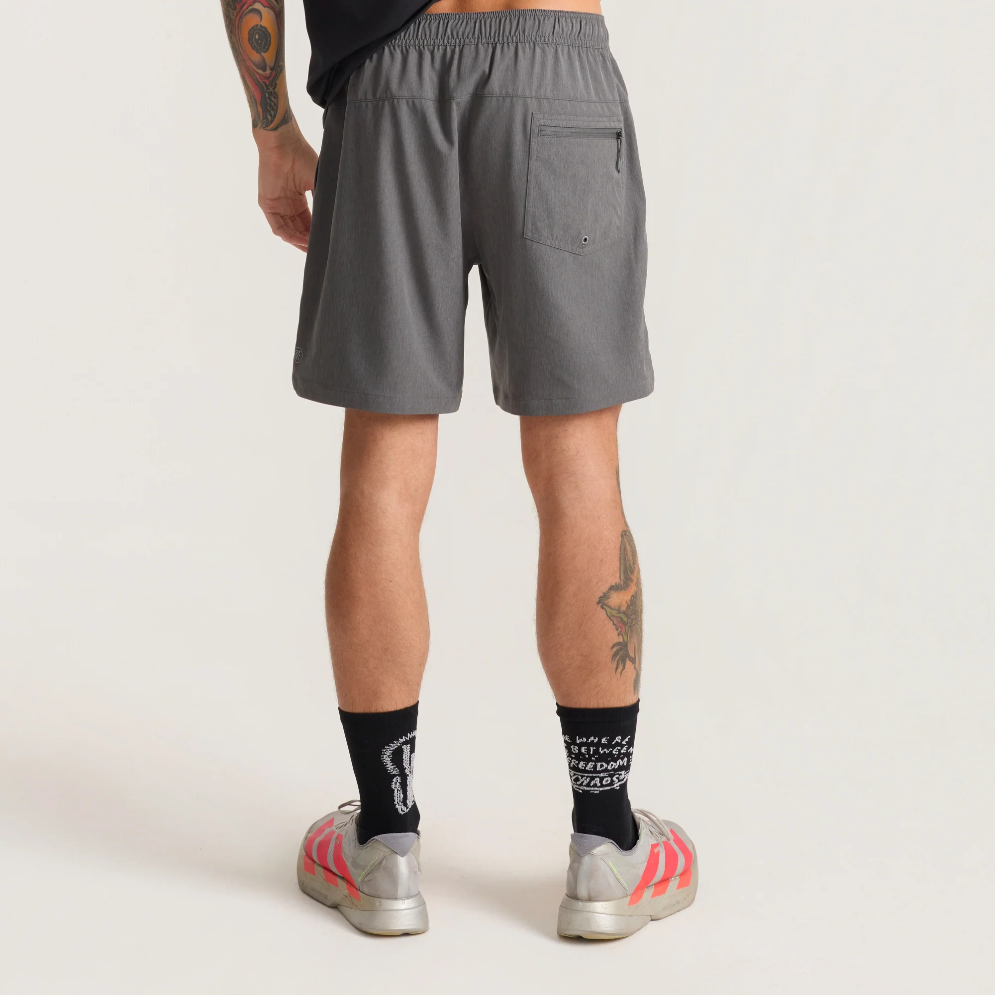Serrano 7" Active Stretch Shorts - Charcoal Heather - Image 3