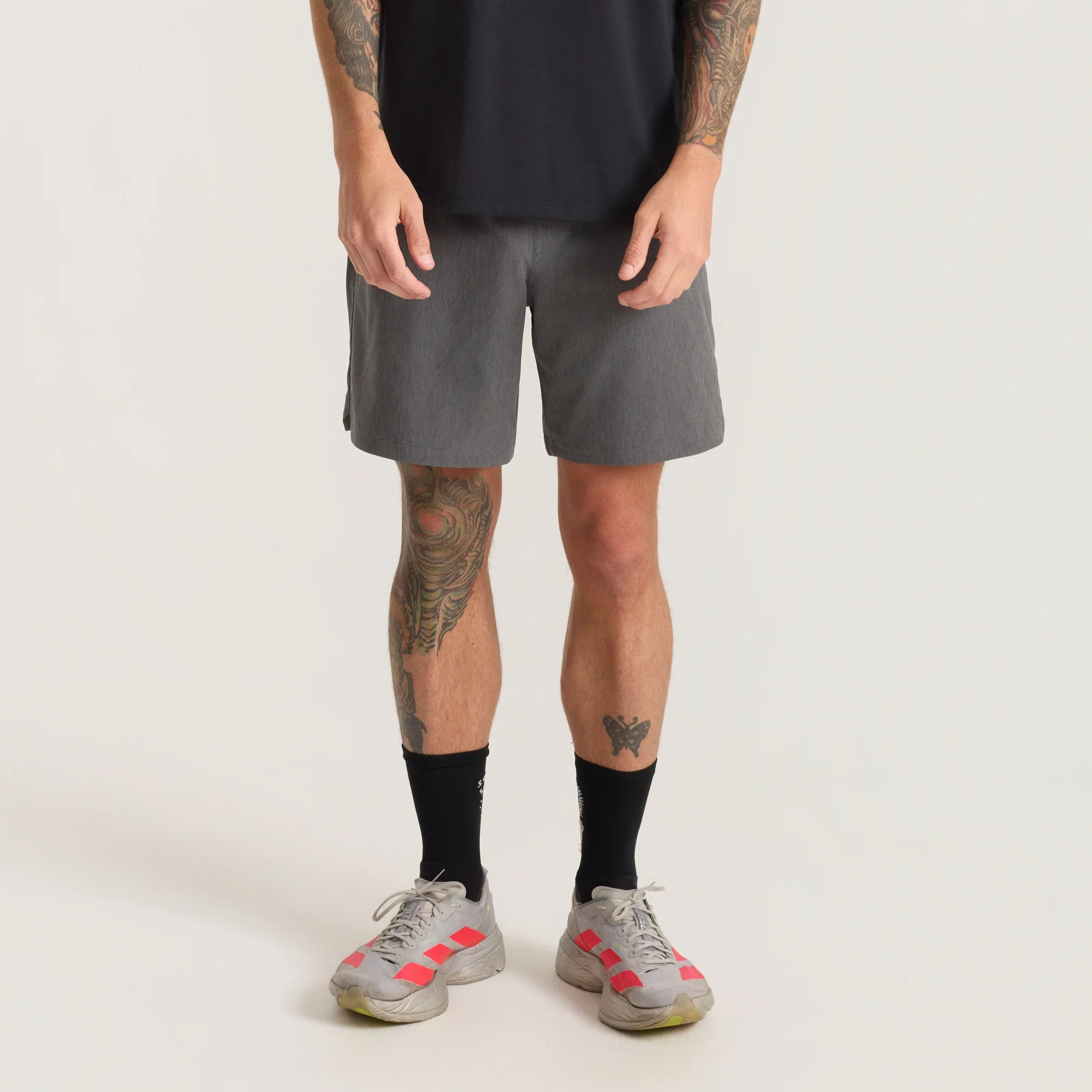 Serrano 7" Active Stretch Shorts - Charcoal Heather - Image 5