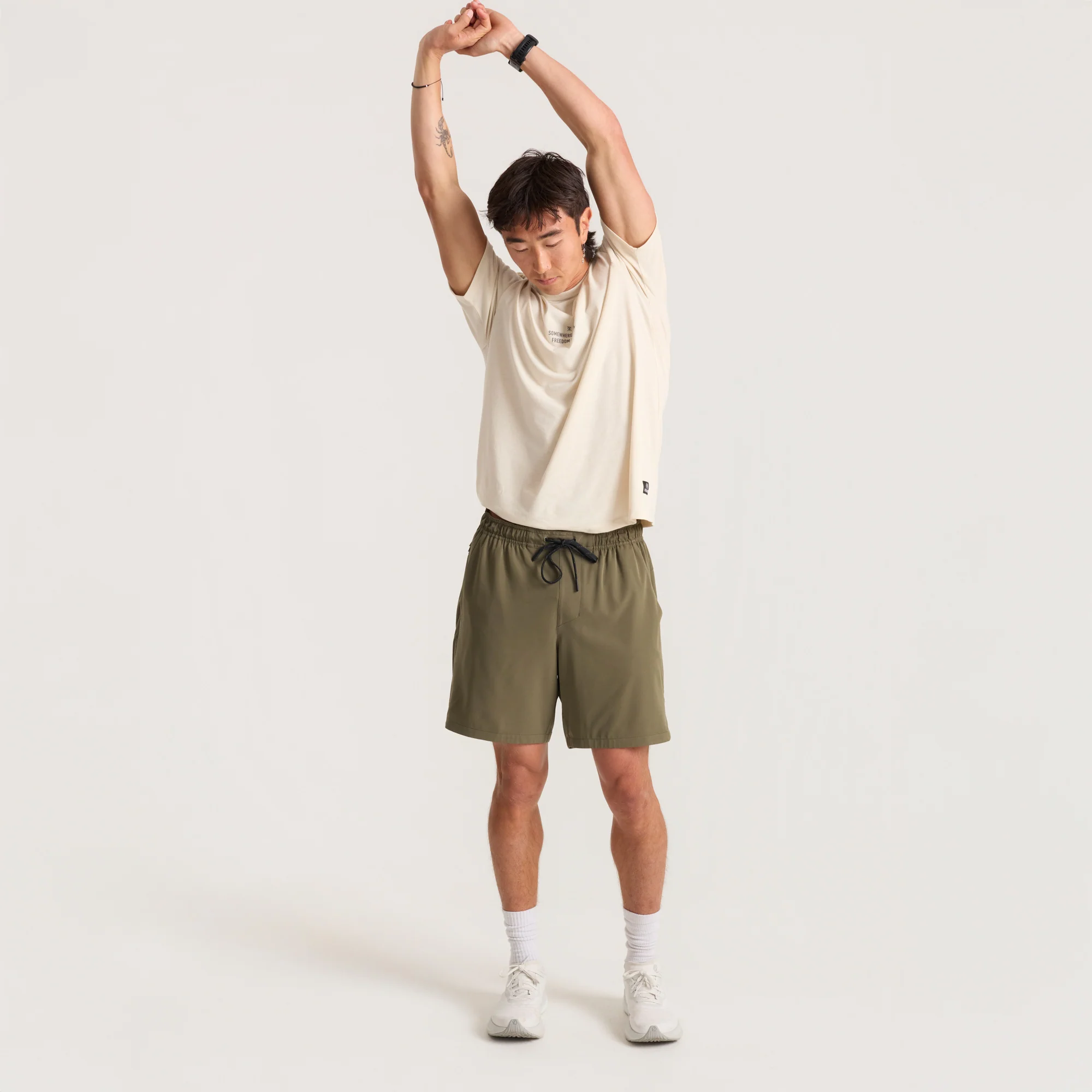 Serrano 7" Active Stretch Shorts - Military - Image 4