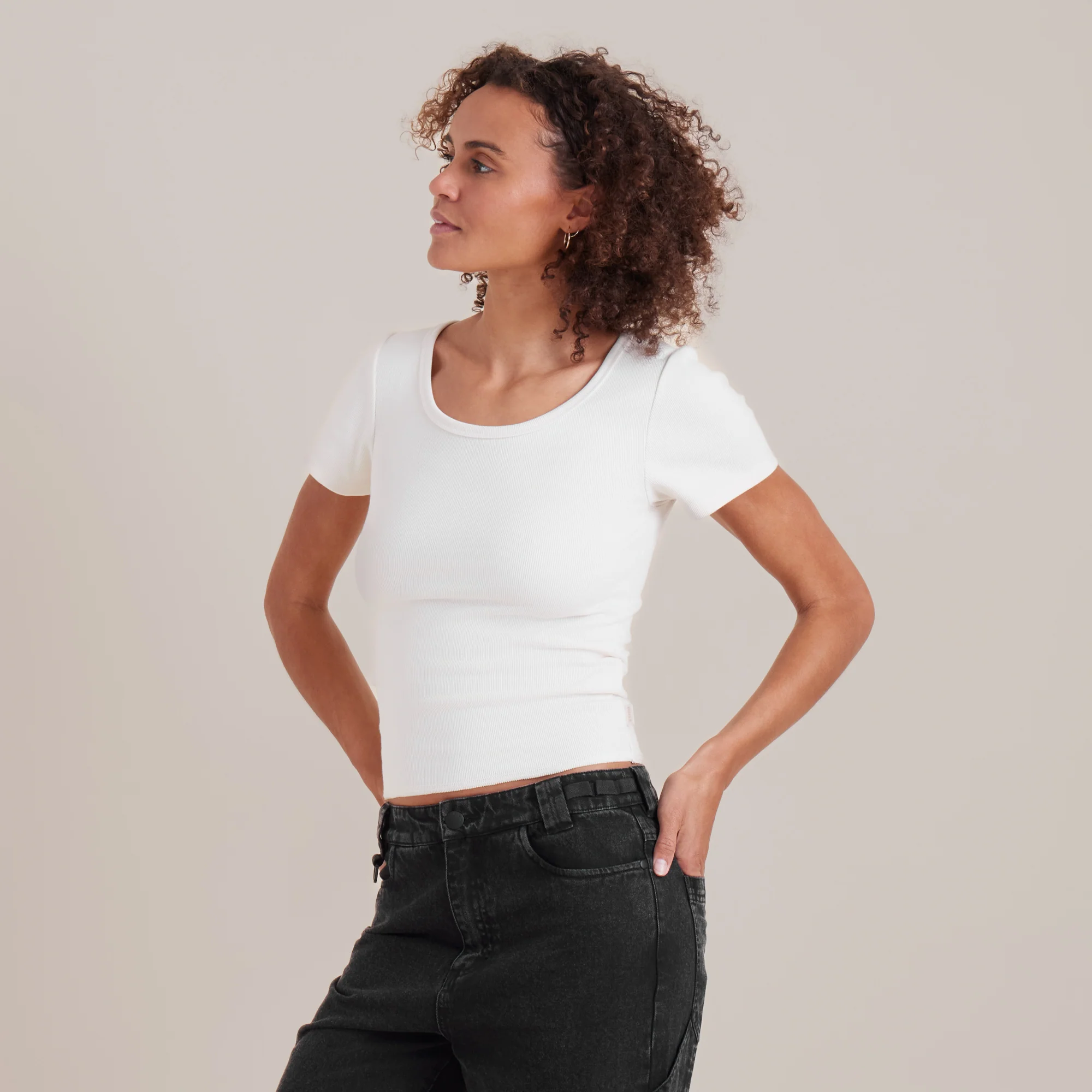 Wind Worn Short Sleeve Tee - Off White - Image 8